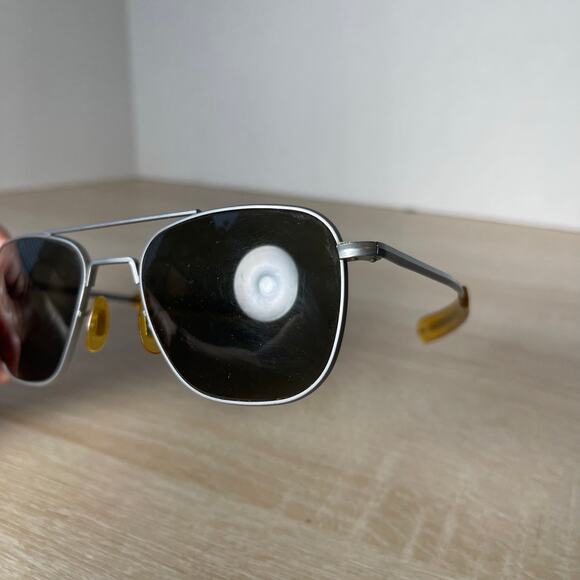 Vintage Randolph Engineering Mil-Spec 5 1/2 Sunglasses Matte Chrome READ 52-20 - Picture 9 of 13